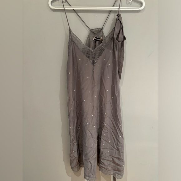 Zadig & Voltaire Risty Diamente Silk Dress - Picture 1 of 9
